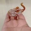 Adornos de Elefantes de Esmalte Cristalino al por Mayor Sala de Estar Oficina Adornos de Cristal Artesanías de Vidrio Regalos de inauguración de casa