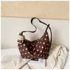 Bolso de Mujer de Lunares 2026 Nuevo de Moda Otoño Suede Maillard Bolso de Hombro Gran Capacidad Bolso Cruzado tipo Dumpling