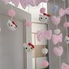 Cortina de Puerta de Dibujos Animados Linda Femenina Corazón Separador Decoraciones Sala de Estar Hogar Dormitorio Cortina Colgante Habitación Estilo Ins Sin Perforaciones