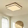 EYPHI/ Nueva Luz de Techo para Sala de Estar Estilo Chino Madera de Nogal Negro Norteamericano Dormitorio Retro Estudio Protección Ocular Techo