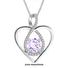 Collar de doble capa de plata de ley s925 con corazón eterno transfronterizo europeo y americano, colgante de piedra asiática para mujer con doce cumpleaños, cadena de clavícula.