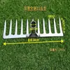 Rastrillo agrícola para aflojar la tierra y voltear el suelo, multifuncional para plantar verduras y recuperar terrenos, rastrillo excavador de arena de cinco dientes, siete dientes, todo de acero, a prueba de óxido, raspador de arena, China