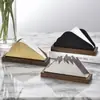 Base de Madera de Nogal Soporte para Servilletas de Acero Inoxidable Encimera de Barra de Hotel Soporte Vertical Cuadrado para Servilletas Restaurante Caja de Servilletas Comercial