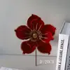 Flor de Magnolia Popular 20cm Flor Artificial de Seda Decoración Navideña Fabricante Transfronterizo de Alta Gama Terciopelo Decoración Festiva