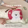Almohada larga de gasa de doble capa 100% algodón que se ajusta a las piernas, cojín lindo de dibujos animados de algodón puro, almohada para dormir de lado con soporte lumbar, almohada larga con soporte lumbar