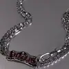 Colar masculino de aço titânio, não desbota, de alta qualidade, versátil, joias da moda hip-hop, acessórios retrô simples e únicos para mulheres