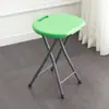 Taburete Plegable de Plástico Engrosado para Comedor en Casa, Taburete Redondo Alto para Adultos, Silla Portátil Simple para Exteriores para Sala de Estar y Dormitorio