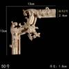 Calcomanía de Flor Tallada en Madera Maciza Estilo Europeo Francés Ángulo Flor Panel de Pared Fondo Pared Puerta de Gabinete Decoración de Muebles Cableado Piezas de Flores de Madera
