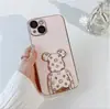 Suporte para celular com haste retrátil de urso violento galvanizado novo suporte de desenho animado suporte retrátil aplicável atacado