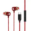 Auriculares con Cable Tipo In-Ear Interfaz Digital Tipo-C Alta Calidad de Sonido Control por Cable con Micrófono Auriculares para Gaming Graves Potentes