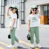 Conjunto de Manga Corta para Niña Verano Nuevo Estilo Coreano Moderno Pantalones Largos Ropa Deportiva Conjunto de Dos Piezas para Niños Ropa de Moda para Niños