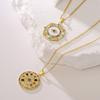 Collar con colgante de ojo de diablo de lujo de Aogu, chapado en cobre, cadena de clavícula de circonita en oro de 18 quilates, producto nuevo transfronterizo para mujer.