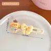Lindo pasador de lazo de animal para guardería, corazón de niña, pasador de dibujos animados japoneses, clip suave y lindo para flequillo de estudiante, accesorios para el cabello