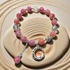 Pulseira Princesa Fofa Cor de Doce para Melhores Amigas, Pulseiras de Contas para Crianças, Doce e Sofisticada, Bijuterias Versáteis para Barracas