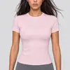 Camiseta de Manga Corta para Mujer, Adelgazante, Amigable con la Piel, Sensación de Segunda Piel, para Deporte, Fitness, Yoga, Pilates, Entrenamiento