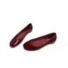 Zapatos Planos de Charol Rojo Estilo Niche con Punta Dividida Articulación Tabi Pezuña de Cerdo Pedrería Zapatos Planos sin Cordones Zapatos de Ballet