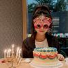 Gafas Divertidas de Celebridad de Internet del Mismo Estilo de Xiaohongshu para Cumpleaños, Decoración Creativa para Fiestas Infantiles, Gafas con Forma de Pastel