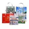Bolsa Tote de Plástico Transparente Bolsa Tote de PP Fosco Bolsa de PP para Bebida Láctea Cerveja Embalagem de PVC Bolsa de Presente Personalização