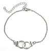 Pulseira nova transfronteiriça europeia e americana, design de nicho, moda, tendência, tornozeleira de algemas de camada dupla para praia, para meninas, atacado