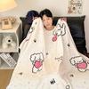 Ins Estilo Creme Coreano Outono e Inverno Manta de Veludo Dupla Face Manta de Pelúcia Leite Sofá Escritório Manta para Soneca Manta para Ar Condicionado