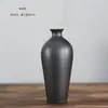 Jarrón Cerámico Pequeño Negro Moderno Simple Nuevo Estilo Chino Adornos Creativos Hogar Decoraciones Suaves Arreglos con Flores Secas