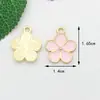 Flor de Cinco Pétalos Jindian Accesorios para Joyería DIY Pintura en Spray Aleación Aceite Goteando Accesorios para el Cabello Colgante de Oreja Colgante Llavero