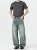Ropa de Hombre Fengshe / Nuevo Estilo Americano Verano 2026 Jeans para Hombre, Pantalones de Pierna Ancha Rectos Holgados de Moda