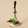 Chaveiro Pingente de Carro Escultura em Madeira Artesanal Beija-flor, Pingente de Pássaro Realista, Decoração Fofa para Mochila, Presente de Formatura para Colegas