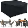 Funda para Muebles de Terraza Impermeable Resistente Gruesa Tela Oxford Funda para Muebles de Exterior Adecuada para Conjuntos de Mesa y Sillas de Exterior