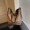 Bolsa Tote de Lona Grande Capacidade Moda Versátil Estilo Influenciador Tendência Verão 2025 Bolsa de Ombro Design Minimalista Cor Sólida