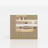 Escritorio de gerente individual, diseño simple y moderno, adecuado para uso en oficina, escritorio y silla de gerente pequeños