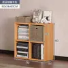 Gabinete de noche semi-cerrado, gabinete de rejilla divisoria, estantería de almacenamiento para dormitorio, estante de exhibición, estante de niveles de pie, gabinete de almacenamiento al pie de la cama
