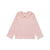 Camiseta de manga larga para niñas Wulibuyi, jacquard de corazón pequeño y fresco, cuello de muñeca de diente de sierra curvado, otoño, borde ondulado denso, Trbottomy