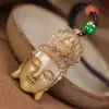 Colar de Osso de Camelo de Xizang Cordão Feito à Mão Corrente para Clavícula Escultura em Osso de Fluxo Reverso Pingente de Guanyin Corrente para Pescoço
