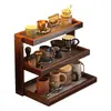 Suporte de Armazenamento para Copos de Água, Aparador de Mesa, Cozinha Multi-Camadas Porta-Exibição para Xícaras de Chá, Xícaras de Café, Bancada, Mesa de Escritório