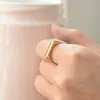 Anillo de Dedo Índice Estilo Coreano para Mujer ins Moderno Minimalista Cuadrado Distintivo Abierto Ajustable Dedo