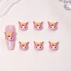 Lindos Accesorios para Manicura de Dibujos Animados Estilo Japonés Sanrio Melody Accesorios para Uñas Desgastables Estéreo de Resina Accesorios Pequeños para DIY
