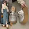 Meias Pantufas Fechadas com Plataforma para Aumentar Altura para Mulheres, Novos Tamancos Respiráveis de Verão 2026, Sandálias Romanas Preguiçosas