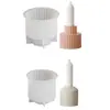 Molde Criativo para Suporte de Vela Perfumada Listrada Redonda DIY Ornamento de Vaso de Resina Epóxi Cristal Silicone