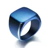 Tilianni Venta Caliente Transfronteriza Anillo Pulido Simple Anillo Cuadrado Simple de Acero Inoxidable Ventas Directas del Fabricante Puede Grabar Logo