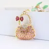 Llavero Creativo Lindo de Rhinestone para Bolso Accesorios de Bolso Cadena de Llaves Colgante de Metal Pequeño Regalo