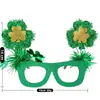 Stock Listo de Fábrica Transfronterizo Amazon Xiyin Temu St. Set de Gafas de Decoración para Fiesta Irlandesa del Día de San Patricio