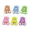 Nuevo Dibujo Animado Oso Lindo Sentado Accesorios de Goma Blanda Parche de Plástico ABS para Funda de Teléfono DIY Taza de Agua Zapatos de Algodón