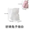 Molde de resina para joias DIY coelho de orelhas grandes rezando porta-velas de silicone molde de silicone base de vela de gesso para aromaterapia ornamento