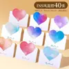 Tarjeta de Saludo Estereoscópica Corazón Morandi Postal Tarjeta Pequeña Papel Tarjeta de Deseos Escrita a Mano Floristería de Cumpleaños Papel para Tarjeta del Día de la Madre