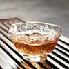 Atacado de vidro resistente ao calor pequena xícara de chá martelo padrão xícara de chá pequena xícara de chá Master Cup copo pessoal martelo olho padrão pequena tigela de chá