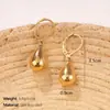 Brincos Minimalistas de Gota d'Água Transfronteiriços, Brincos de Metal de Alto Padrão, Brincos de Aço Inoxidável Retro de Luxo Leve para Mulheres Venda por Atacado
