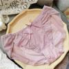 [80-120] 0346 Oreja de madera de malla # Malla transparente sexy linda con lazo de cintura baja para mujer ropa interior
