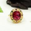 Anillo de Rubí Cultivado Ai Yu Anillo de Corindón Rojo Joyería Vintage para Mujer Fábrica Mayorista Dropshipping S4012909