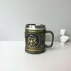 Taza Popular Transfronteriza V8V6 Resina Acero Inoxidable Taza de Agua Tiburón Blanco Decoración Adorno Venta al por Mayor Directa del Fabricante